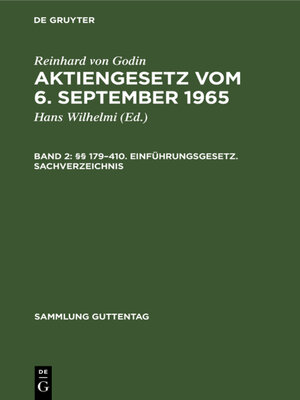 cover image of §§ 179–410. Einführungsgesetz. Sachverzeichnis